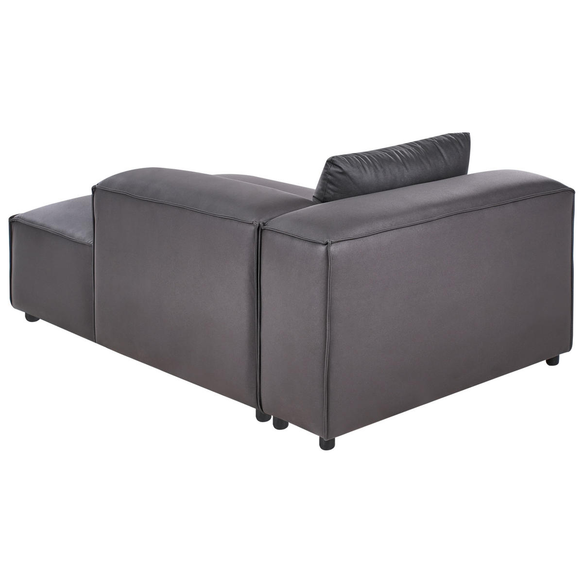 CHAISELONGUE-LINKSSEITIGE Stoff Schwarz Brande - Schwarz, Textil (121/70/184cm) - Beliani