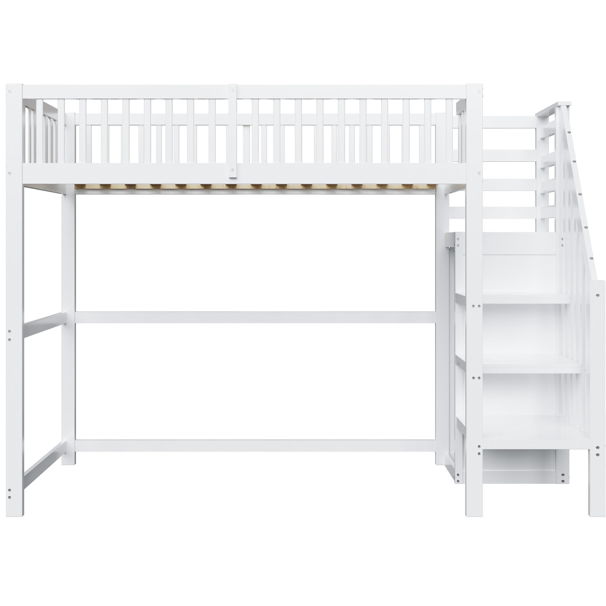 HOCHBETT Holz 90/200 cm Weiß - Weiß, Holz - Raumix