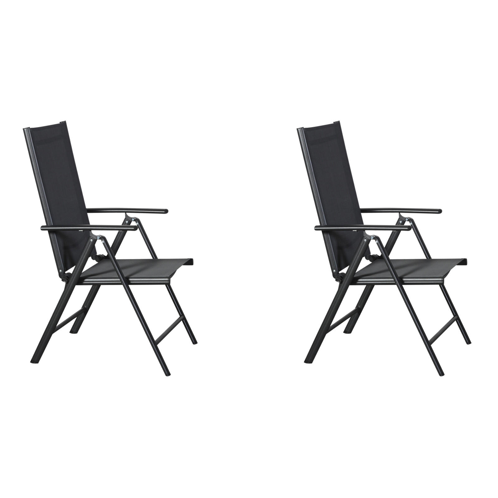 GARTENSTUHL Schwarz - Schwarz, Holzwerkstoff (55/105/68cm) - ebuy24