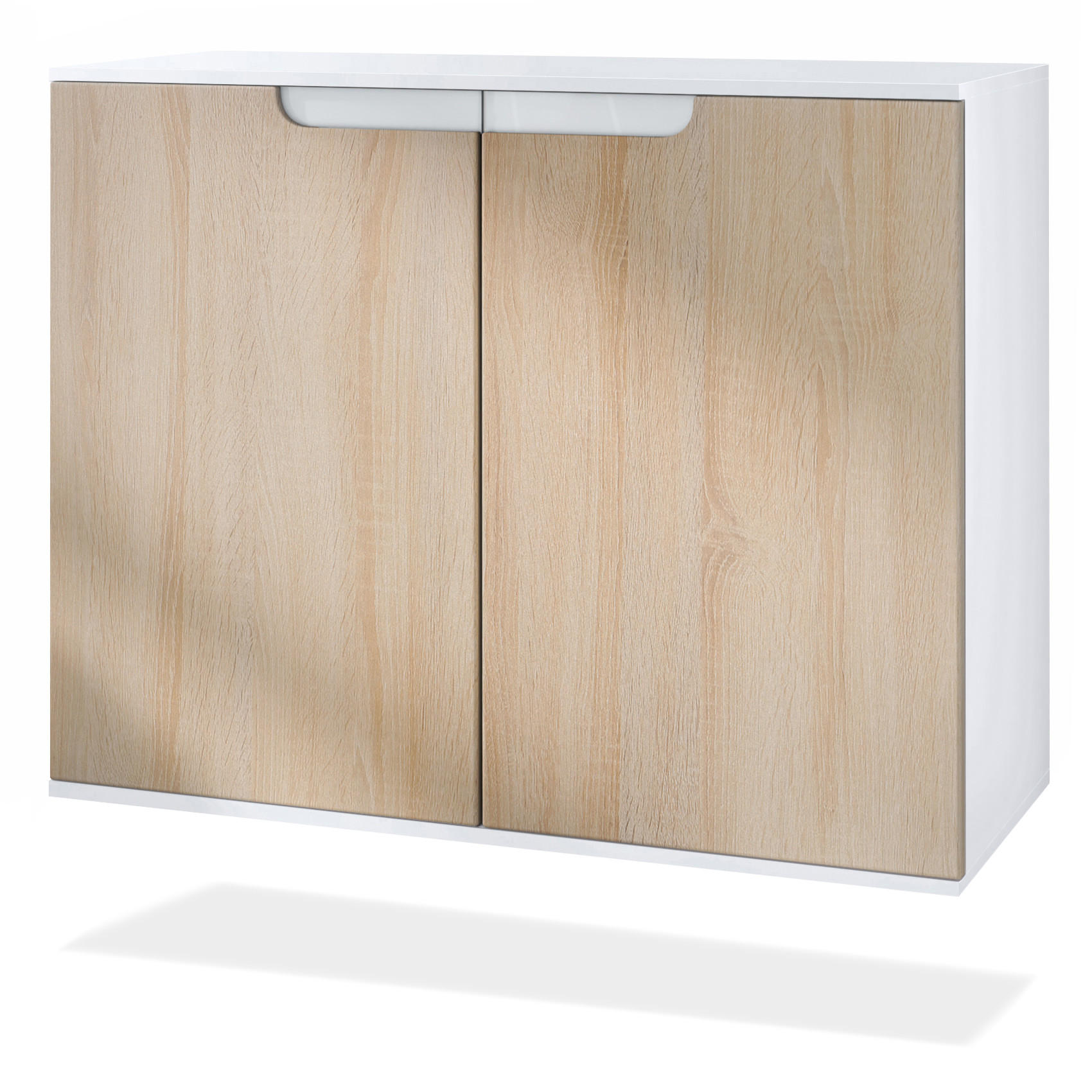 KOMMODE Sylt Eiche sägerau - Eiche San Remo, Holzwerkstoff (92.5/73.5/35cm) - Vladon