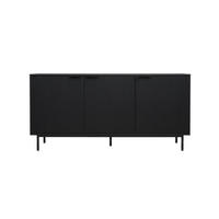 SIDEBOARD NYLA Schwarz - 154 x 73 cm - Schwarz, Holzwerkstoff (154/73/42cm) - Home Deluxe