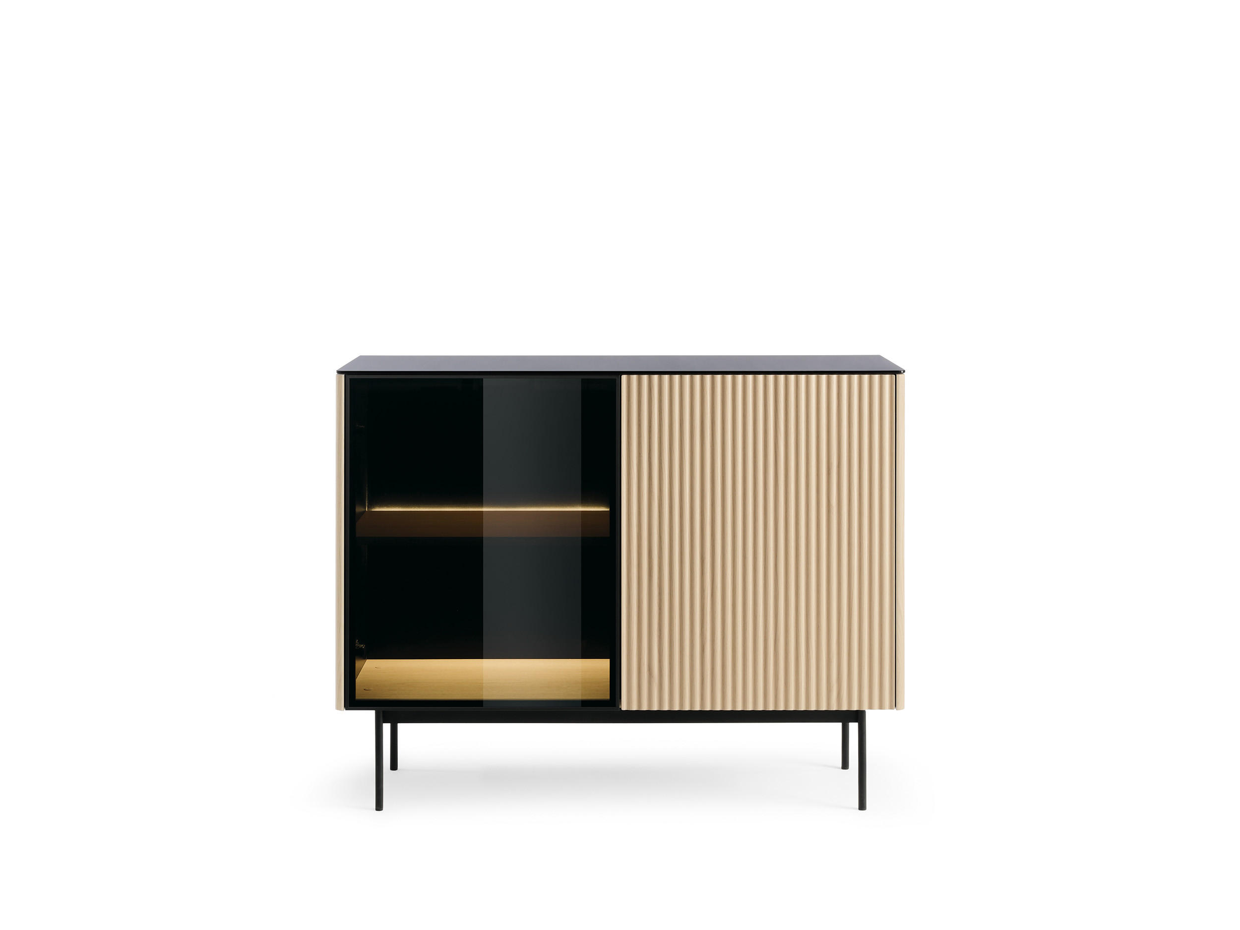 SIDEBOARD: Vicenza-Eiche, 107 x 84 x 39 cm - Eichefarben, Holzwerkstoff (107/84/39cm) - 3XE LIVING