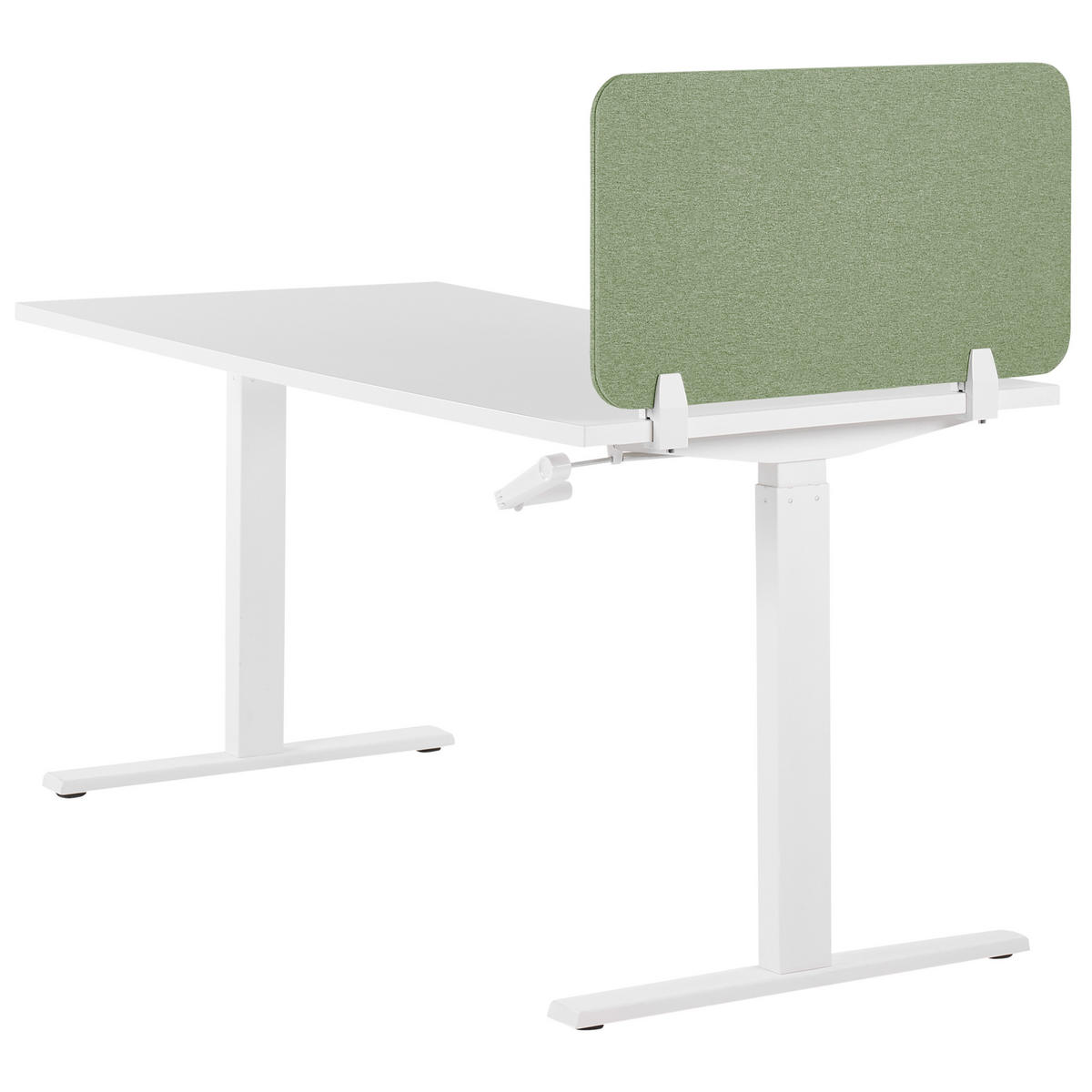 SCHREIBTISCHTRENNWAND 72 x 40 cm Hellgrün Wally - Grün, Textil (72/40/2cm) - Beliani