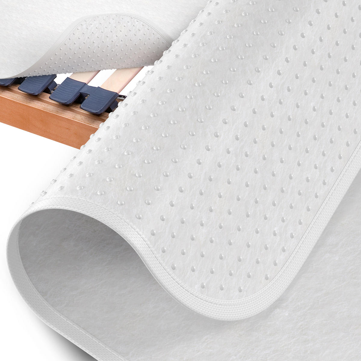 MATRATZENSCHONER BeauTect mit Noppen 200/200 cm - Weiß, Kunststoff/Textil (200/200cm) - Beautissu 