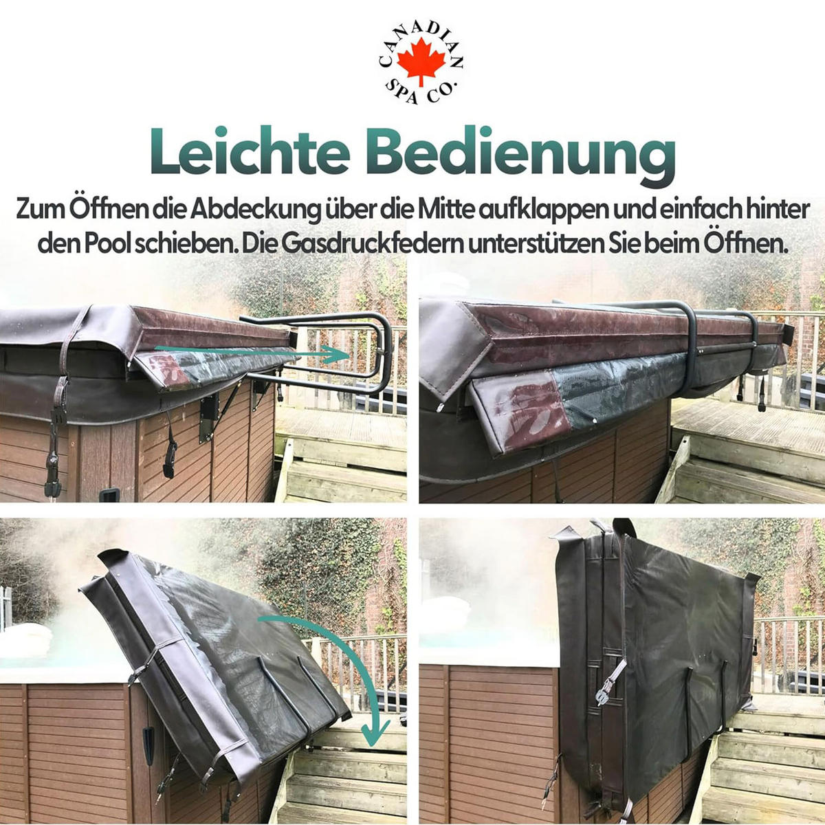 WHIRLPOOL ABDECKHILFE Abdeckhilfenkorb - Braun, Metall (243/60/80cm) - Canadian Spa Company