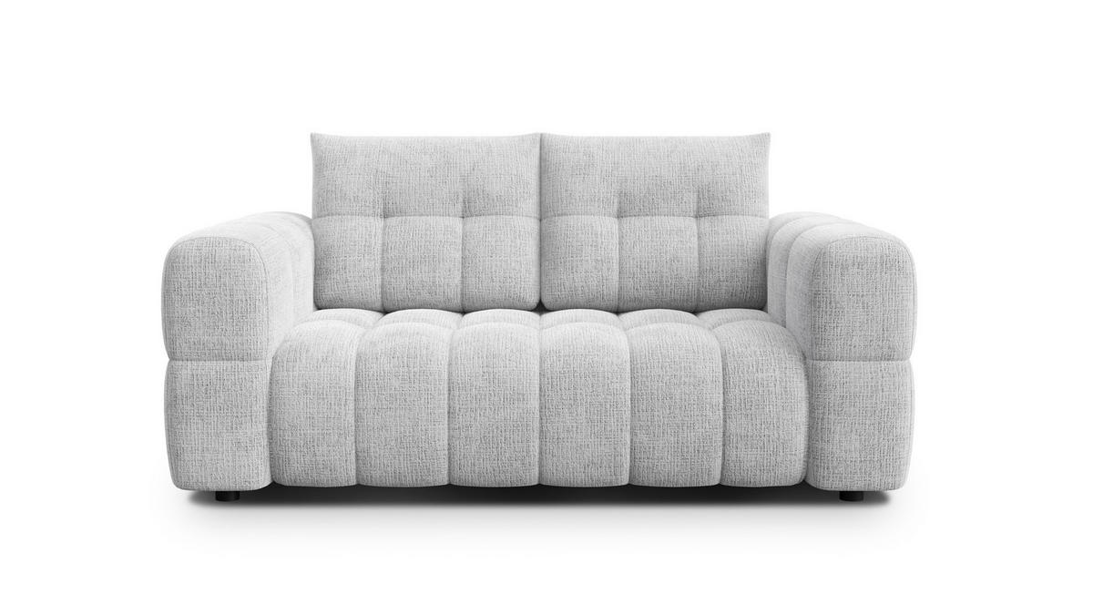 SOFA CLOUDI 2-Sitzer, hellgrau - Hellgrau/Schwarz, Holz/Textil (181/89/104cm) - Courtois Laville