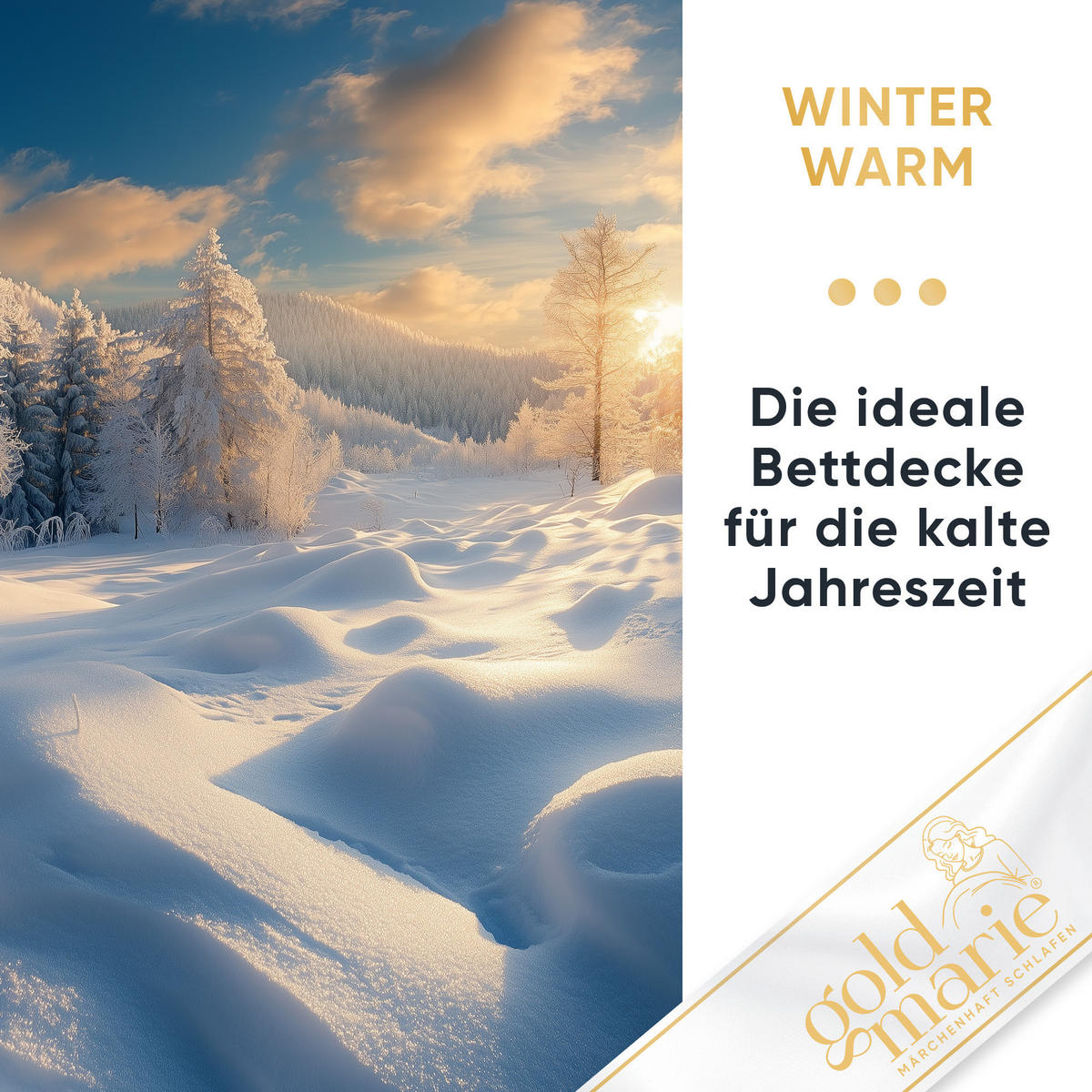 WINTERBETTDECKE MARIE Entendaunen warm - Weiß, Naturmaterialien/Textil (200/220cm) - Goldmarie 