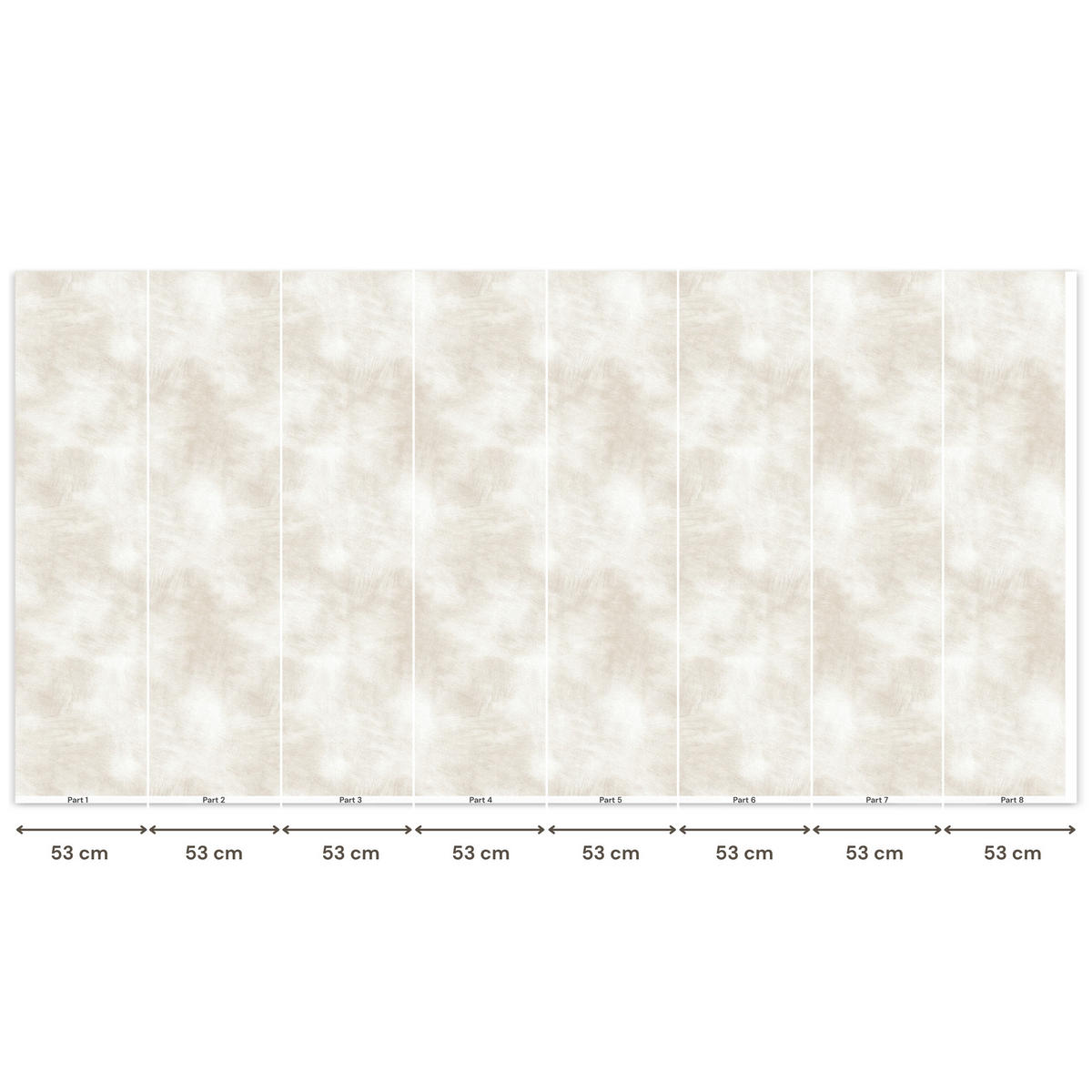 TAPETE - Dezent - Textur - Beige - 400x200 cm - Creme, Papier (400/200cm) - OnlyWow