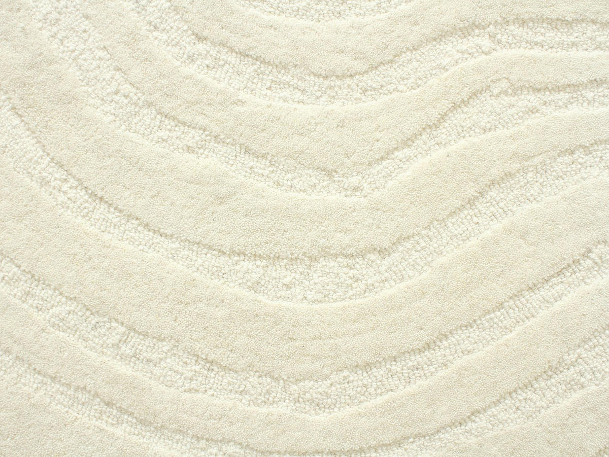 WOHNZIMMERTEPPICH - 160 cm x 160 cm - stoff - elfenbeinfarben Orenia - Weiß, Textil (160/160cm) - Vente-Unique