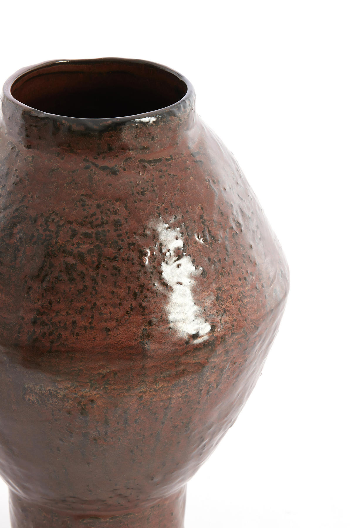 VAZE Vasora Braun 22.5/22.5/33 cm - Braun, Keramik (33cm) - Light & Living