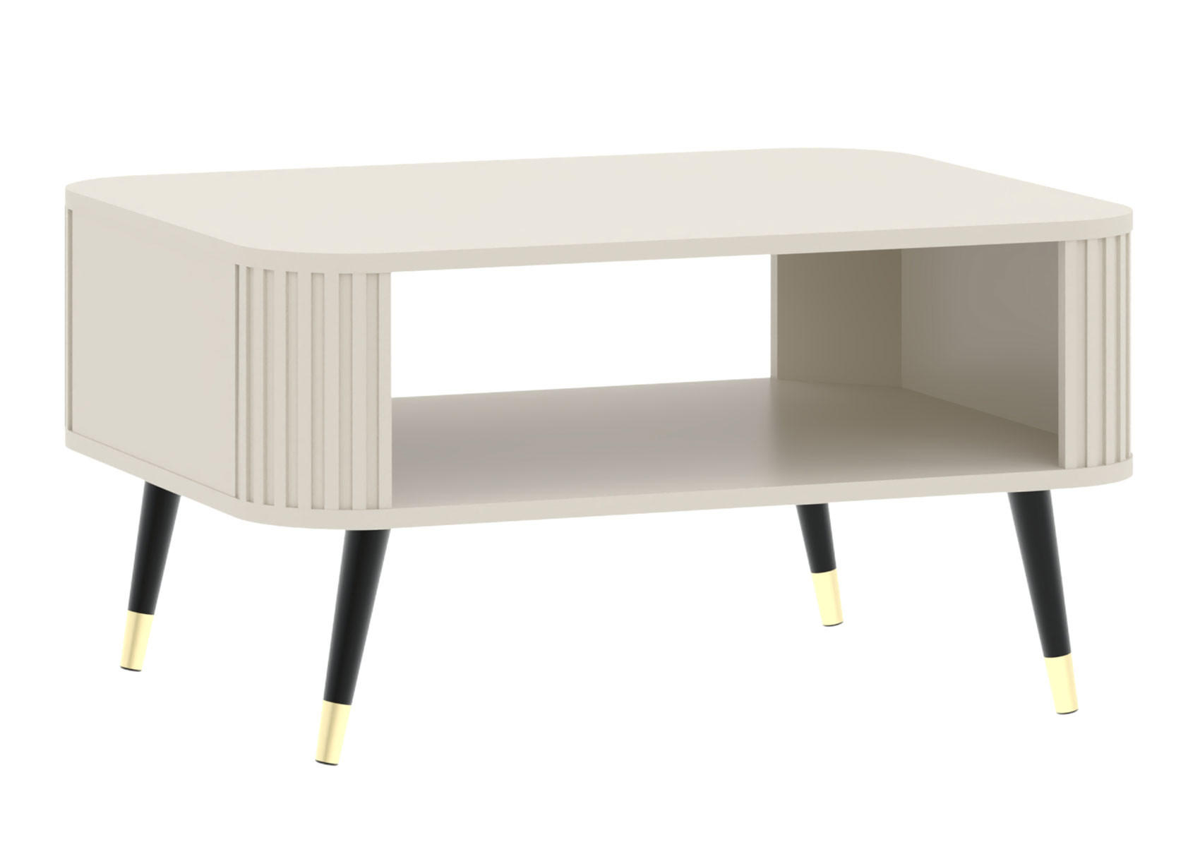 COUCHTISCH Onyx Kaschmir gold / schwarz 80 / 60 / 42cm - Goldfarben/Braun, Holz/Holzwerkstoff (60/80/42cm) - Feldmann-Wohnen