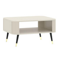 COUCHTISCH Onyx Kaschmir gold / schwarz 80 / 60 / 42cm - Goldfarben/Braun, Holz/Holzwerkstoff (60/80/42cm) - Feldmann-Wohnen