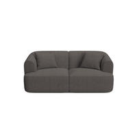 MODULARES-SOFA Campi aus strukturiertem Stoff grau 2 Sitzplätze - Grau, Textil (90/70/180cm) - Cosmopolitan Design