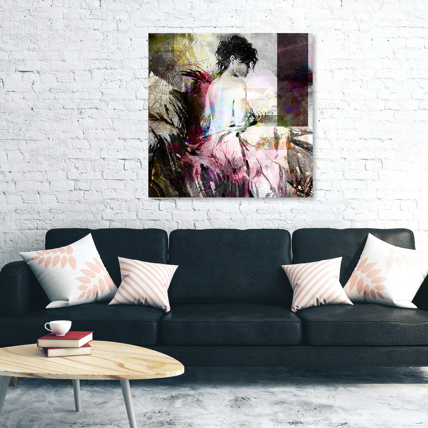 LEINWANDBILD, Menschen - Rosa 50x50cm - Pink, Textil (50/50cm) - Feeby