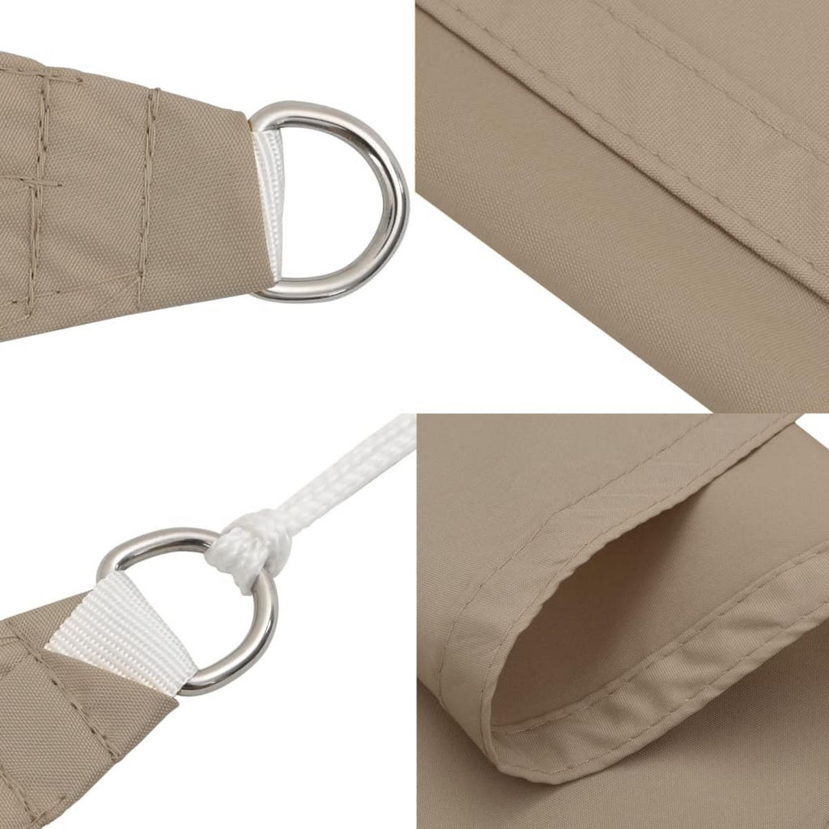 SONNENSEGEL Oxford-Gewebe Quadratisch 4/4 M Taupe - Taupe, Textil (400/400cm) - vidaXL