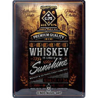 BLECHSCHILD 30/40 cm Open BarWhiskey Sunshine - Multicolor, Metall (30/40/0.2cm) - Nostalgic-Art