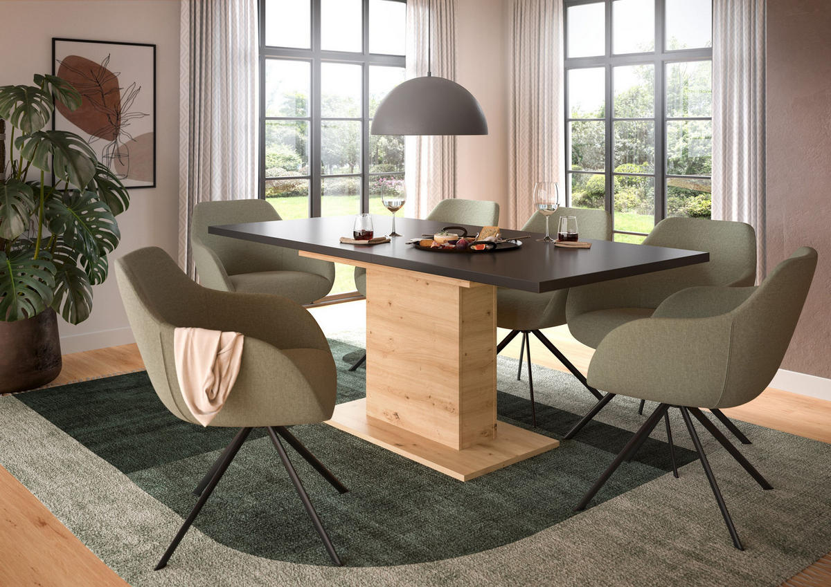 ESSTISCH Velo (B/H/T: ca. 150/76/90 cm) in Artisan Oak Nachbildung/grau - Eiche Artisan, Holzwerkstoff (90/150/76cm)