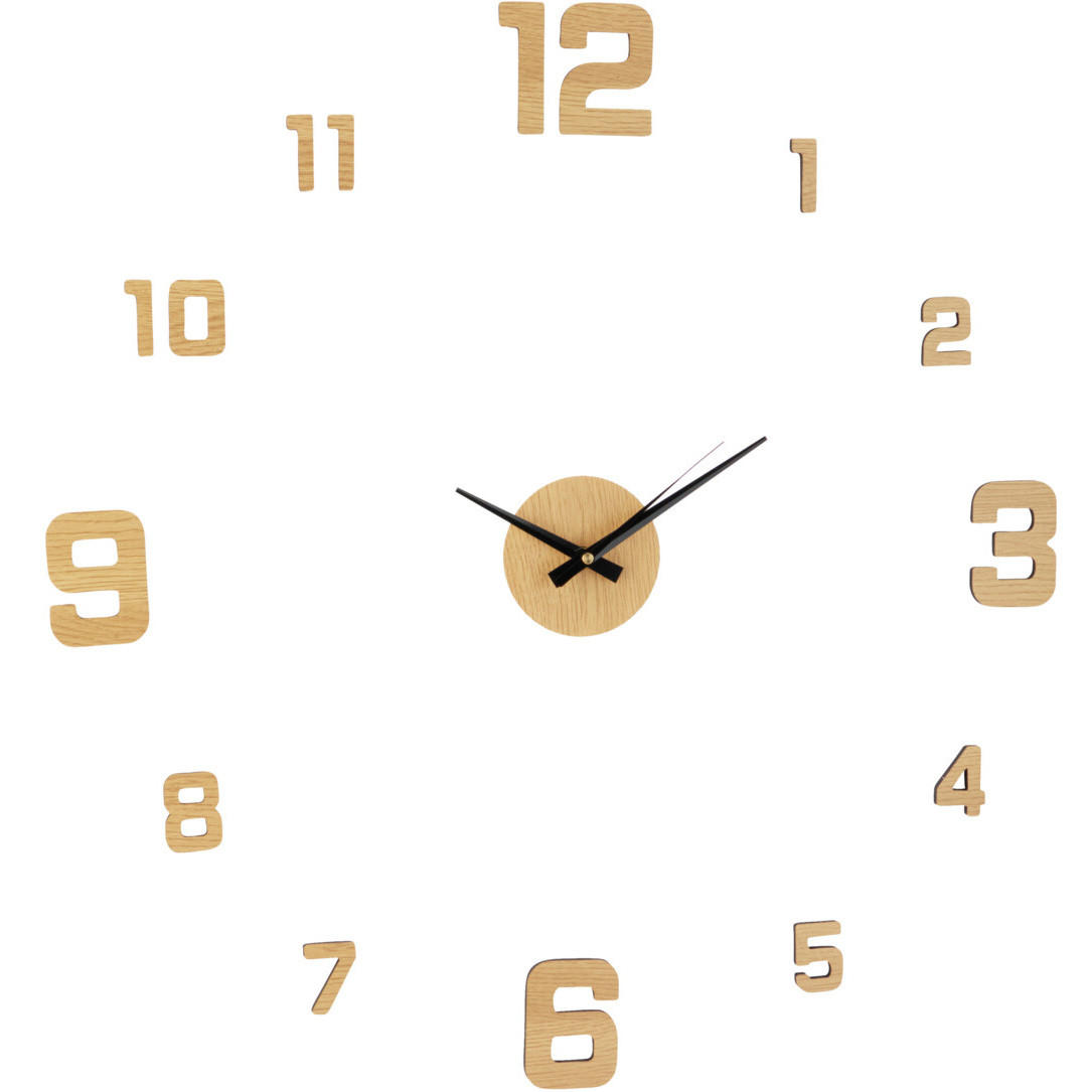 Home Styling Collection 3D-Wanduhr Braun 4x10x31 cm
