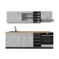 KUHINJSKI BLOK R-Line Beton/antracit 240 cm brez delovne plošče - siva/antracit, leseni material (240/81.6/46cm) - Vicco