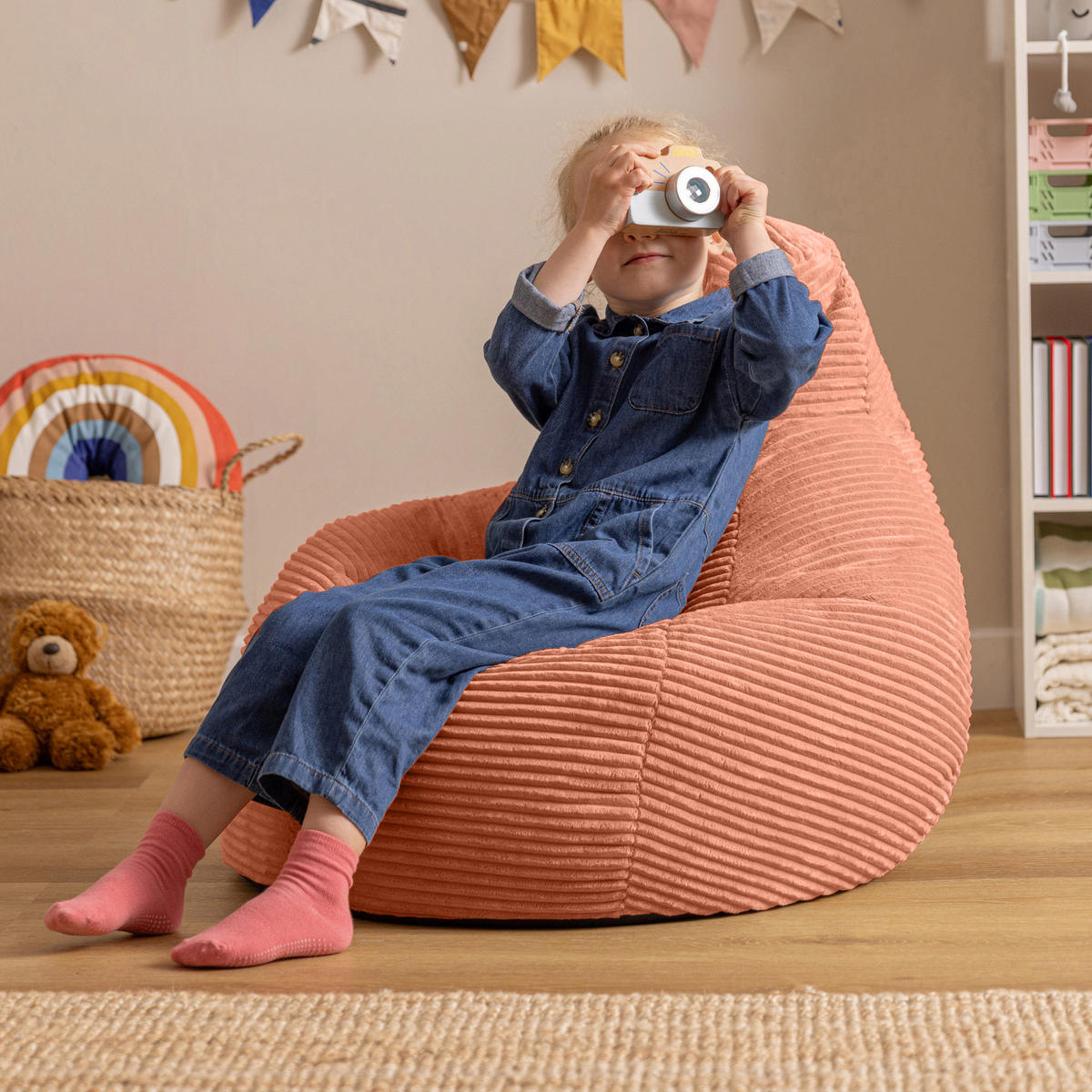 KINDERSITZSACK Sessel Dalton - Pink, Textil (69/59/65cm) - icon