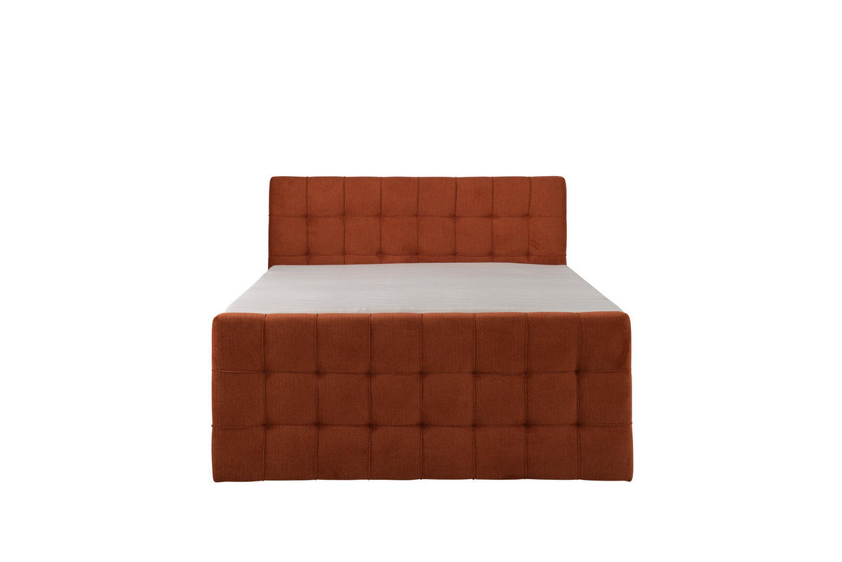 BOXSPRINGBETT IMPERIAL mit Topper und Bettkasten, Terracotta, 160x200 cm - Terracotta, Textil (160/200cm) - KS Home Concept