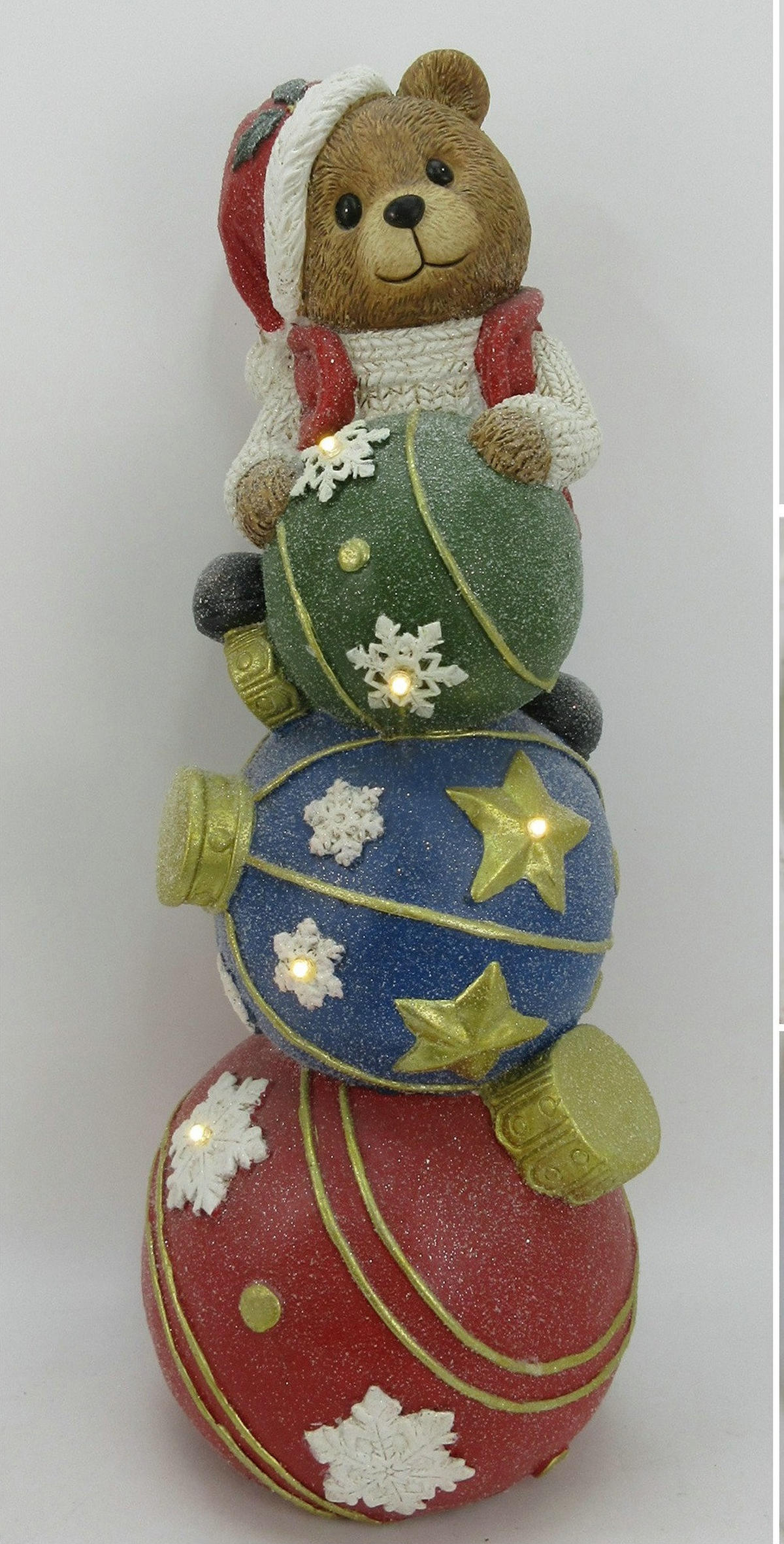 LED Figur Santa Lila - Rot, Keramik (25/68/26cm) - Mondex