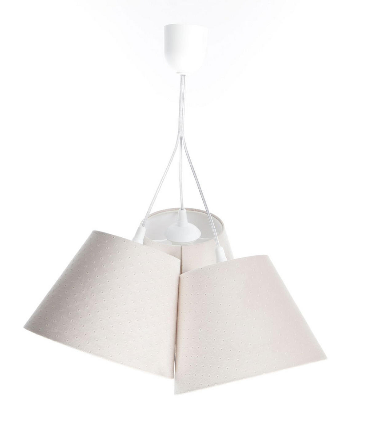 HÄNGELEUCHTE Weiß 26/19 cm - Beige, Kunststoff (26/0.8/19cm) - ONZENO