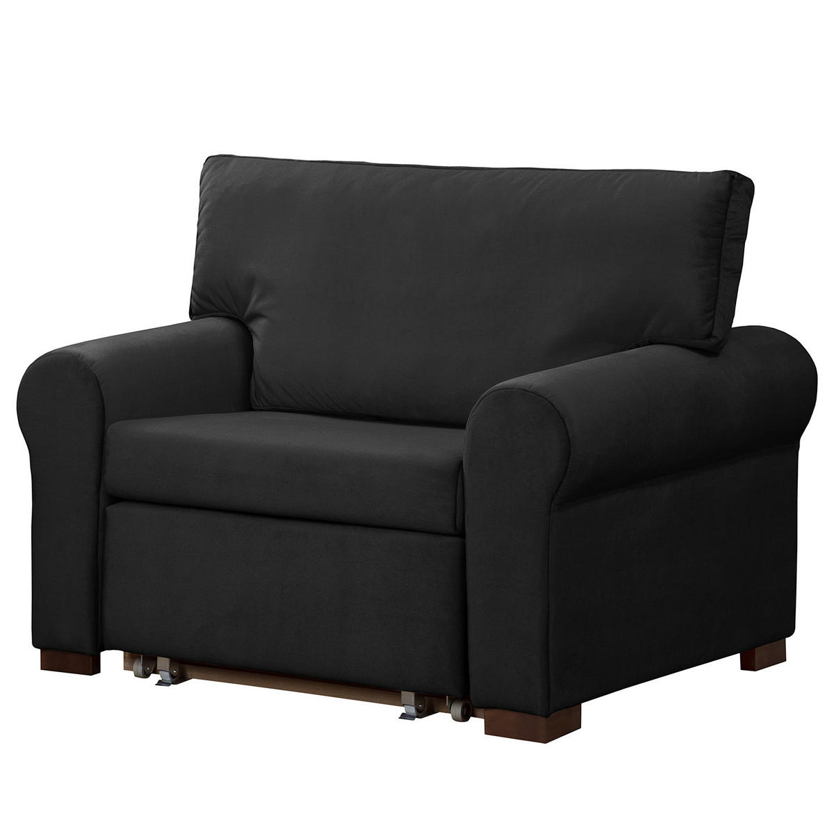 SCHLAFSOFA mit Husse - Dunkelgrau/Buchefarben, Buchenholz/Textil (125/90/90cm) - home24