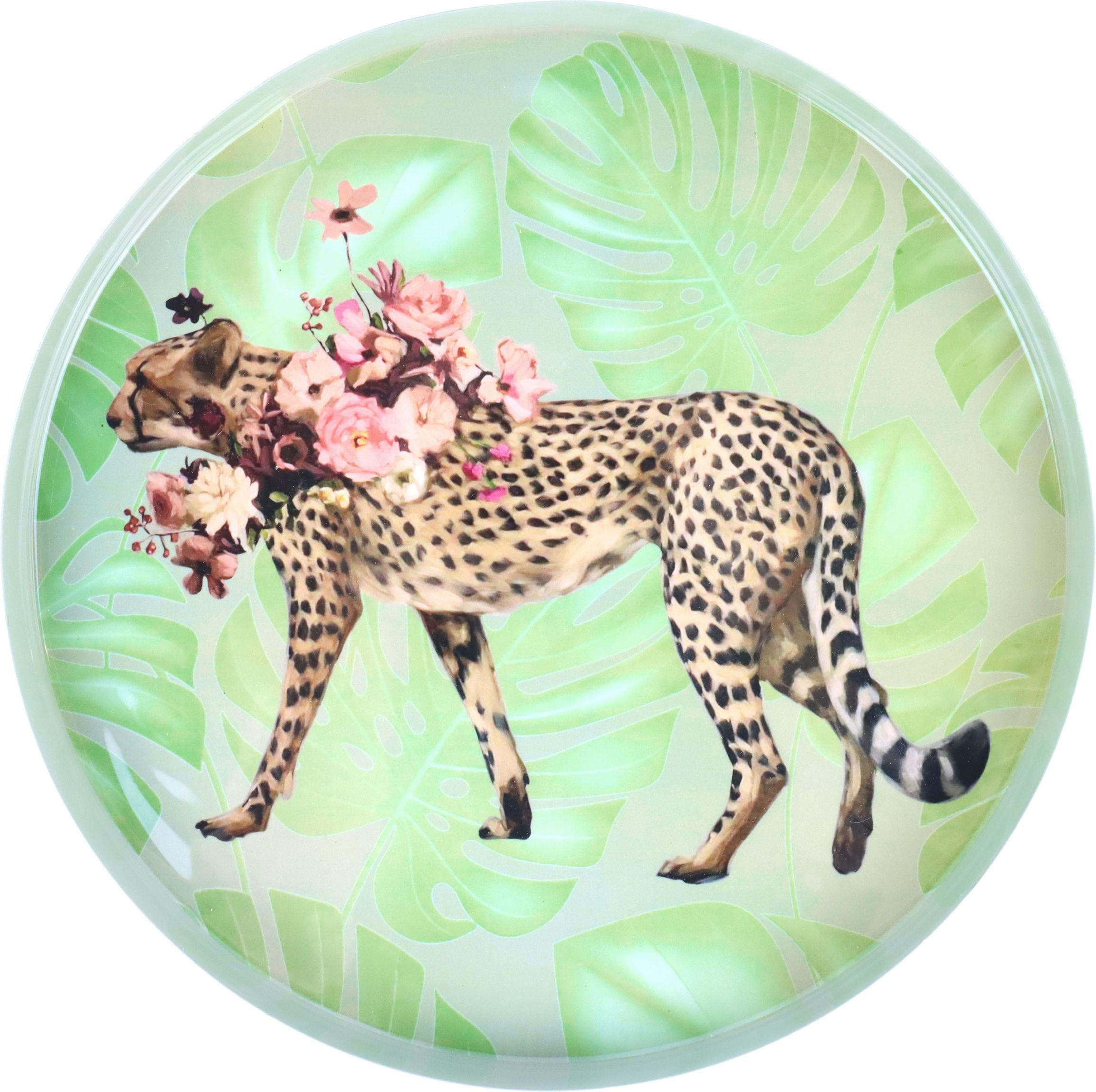 TABLETT Lovely Leo Leopardenmotiv - Multicolor, Metall (2cm) - FURNARO