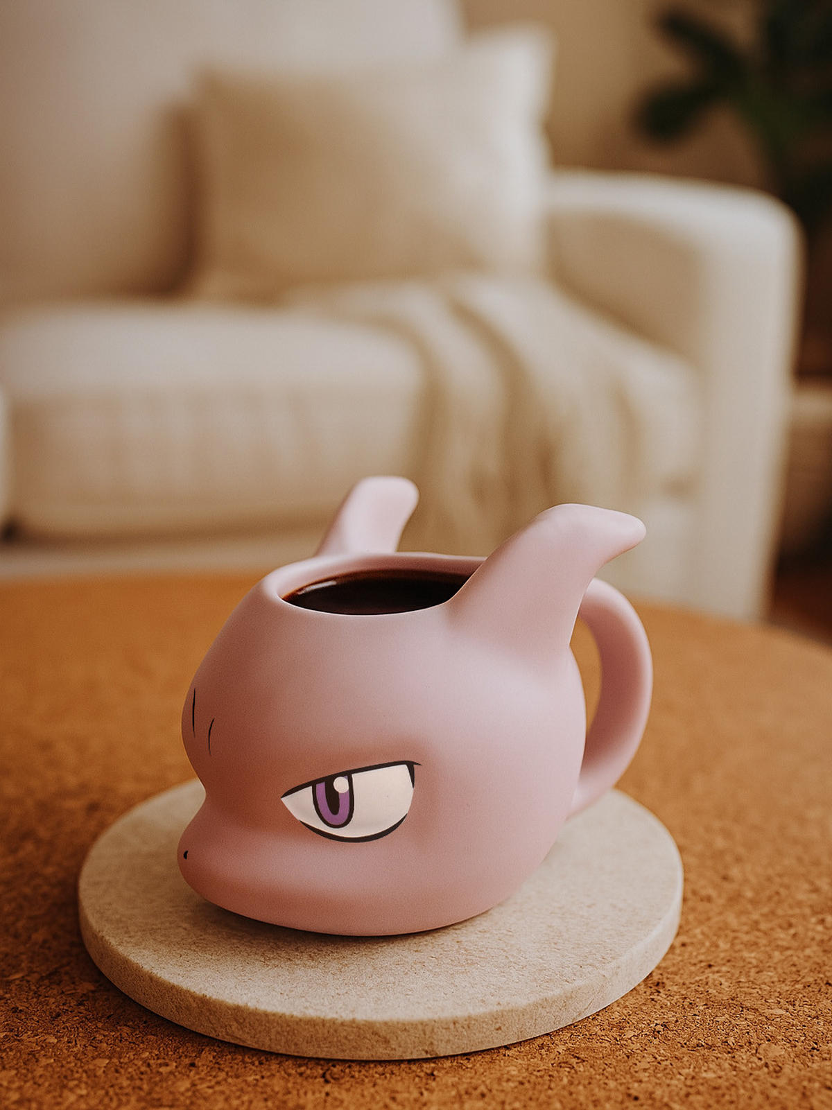 BECHER Pokemon 3D Mewtu Rosa 430 ml - Rosa, Keramik (0.43L) - United Labels