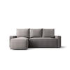ECKSOFA mit Schlaffunktion SAVIO Curio 83 Links - Grau, Textil (232/140cm) - Bedante