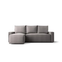 ECKSOFA mit Schlaffunktion SAVIO Curio 83 Links - Grau, Textil (232/140cm) - Bedante