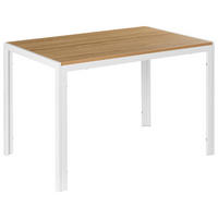 JÍDELNÍ STŮL Hnědý/Bílý 120/80 cm Mann - světle hnědá, kompozitní dřevo (120/80/75cm) - Beliani