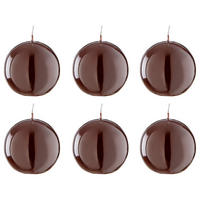 KERZE (6er-Set) Bubbles - Braun, Paraffin (8/8/8cm) - Butlers