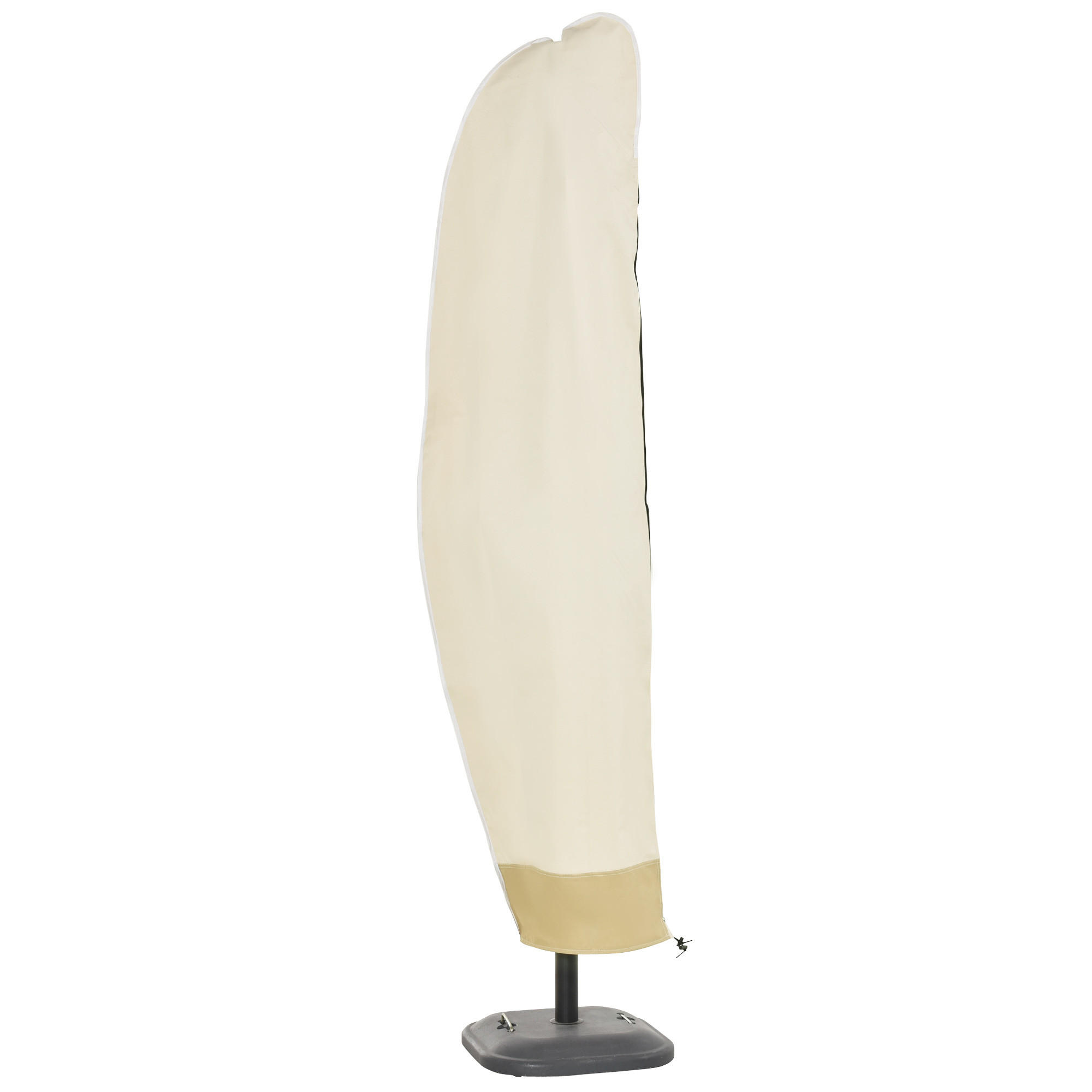 SCHUTZHÜLLE, Oxford mit kunststoff-Beschichtung, Beige + Kaffeebraun - Multicolor, Kunststoff (56/220/56cm) - Outsunny