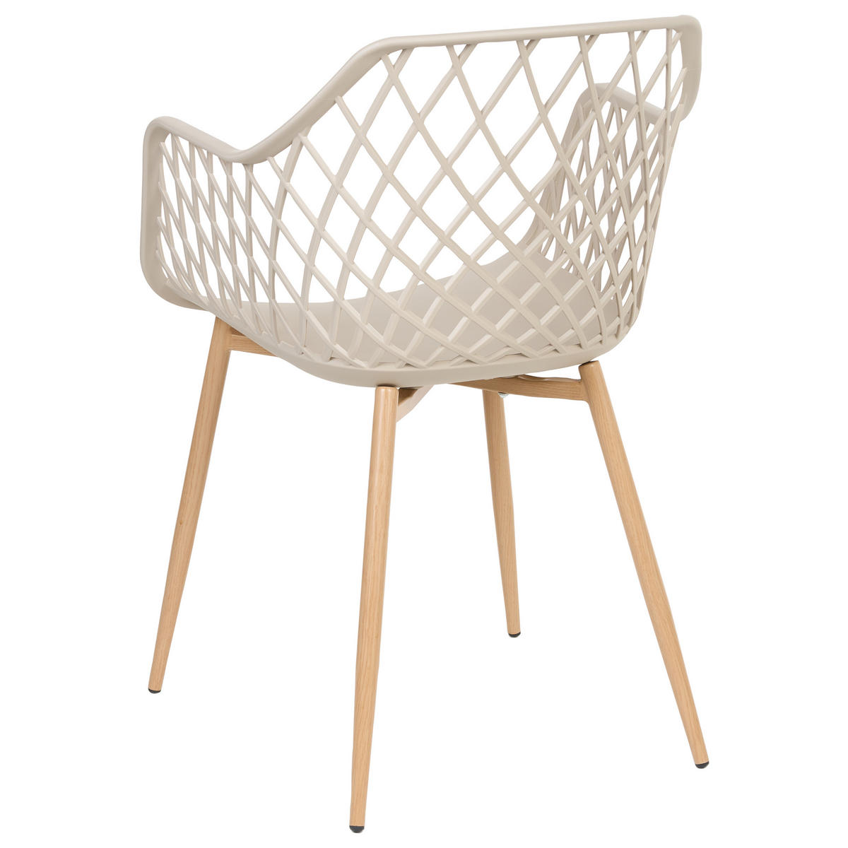 ESSZIMMERSTUHL 2er-Set Kunststoff Beige Nashua - Beige, Kunststoff/Metall (50/86/51cm) - Beliani