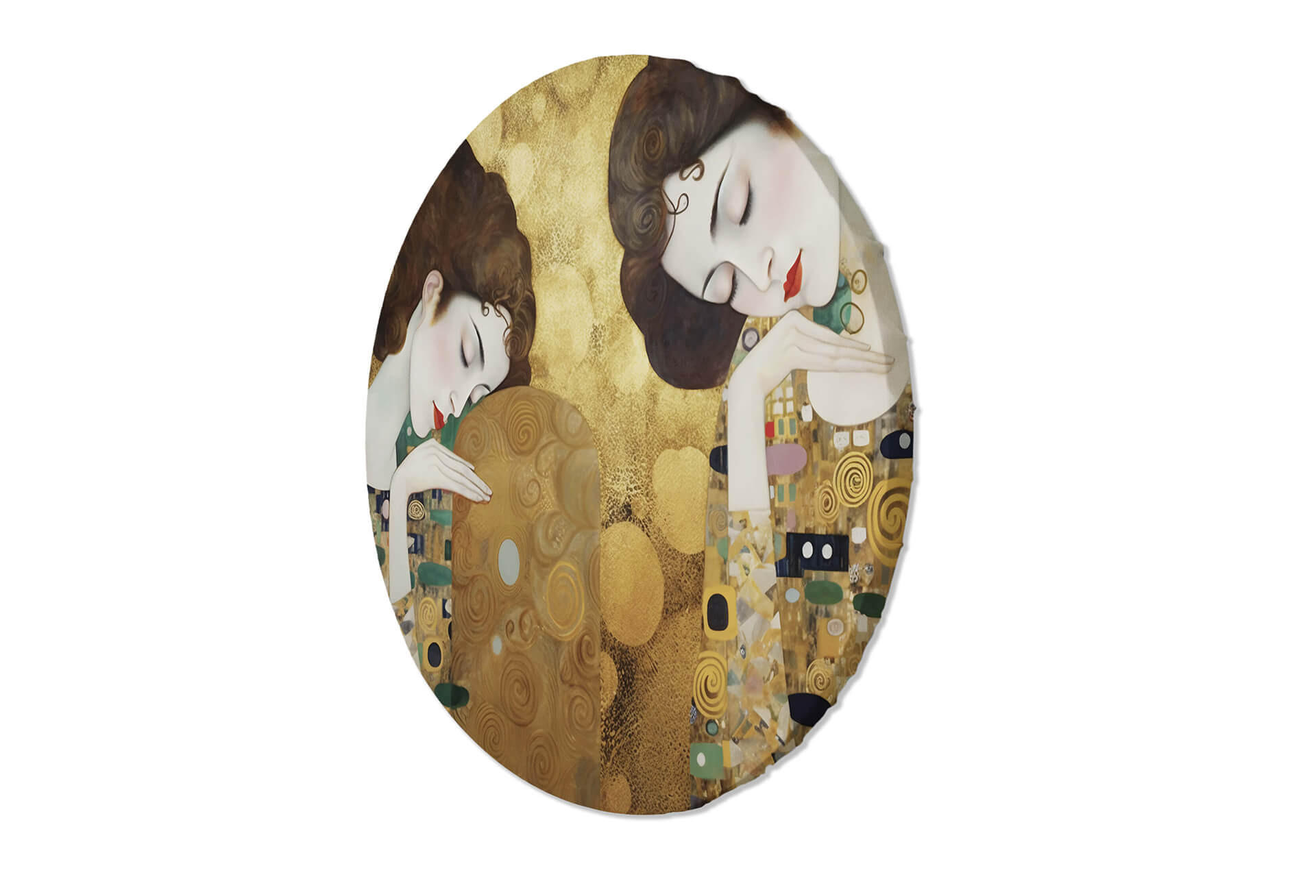 RUNDES BILD Gold 60/60 cm - Goldfarben, Textil (60/60cm) - KUNSTLOFT