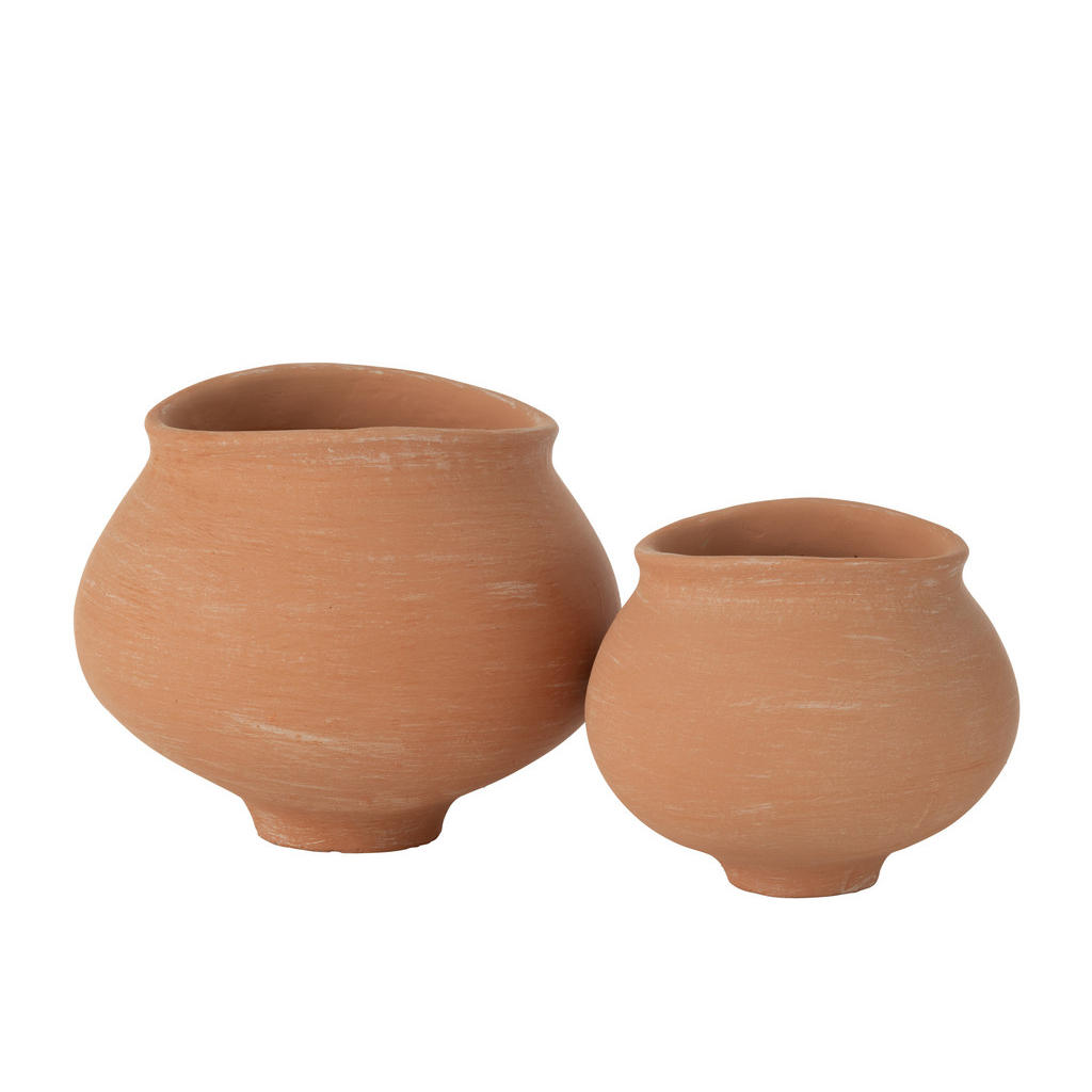Thumbnail - J-Line Blumentopf, Braun, Stein, 16 cm, Dekoration, Blumen & Zubehör, Übertöpfe