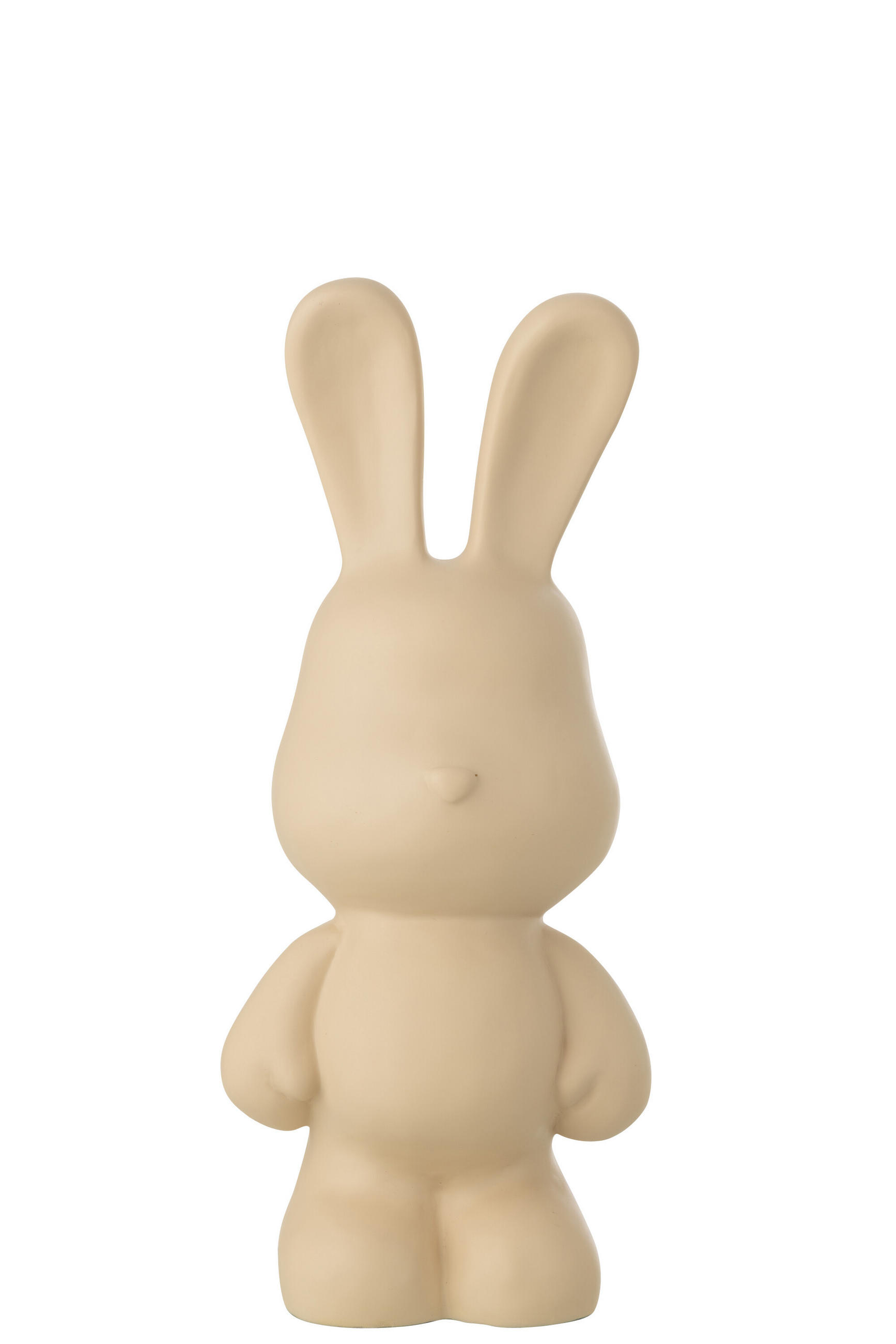 DEKOOBJEKT KANINCHEN FRED - Beige, Glas/Naturmaterialien (17.5/49/20.5cm) - J-Line