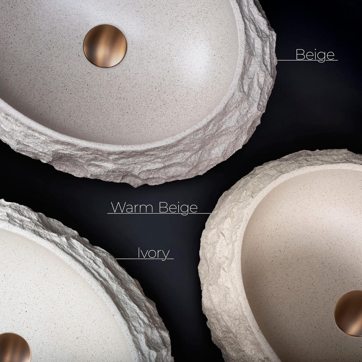 AUFSATZWASCHBECKEN Rea Mika Ivory - Weiß, Kunststoff (38/15/50cm) - REA