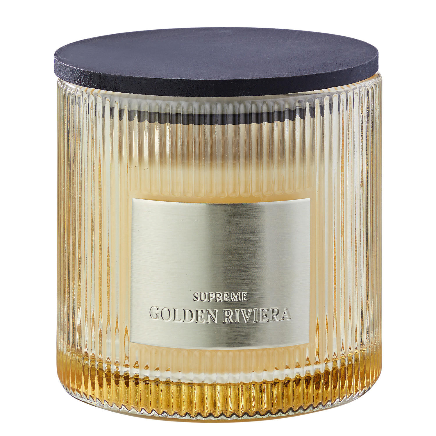 DUFTKERZE Supreme Golden Riviera - Beige, Glas/Naturmaterialen (11cm) - Butlers