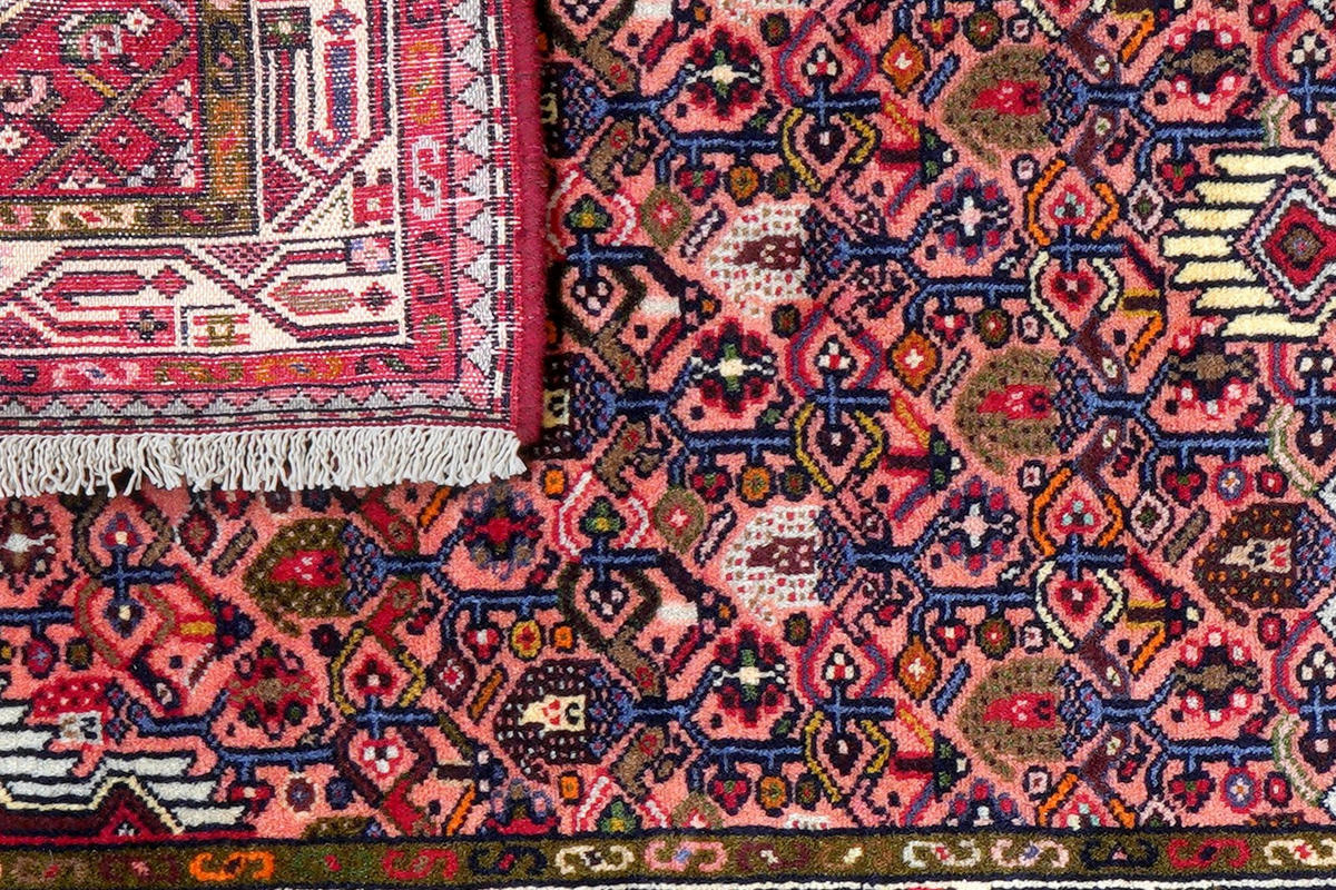 LÄUFER Orient handgeknüpft Assadabad Rot 203/80 cm Schurwolle - Rot, Textil (80/203cm) - Looma