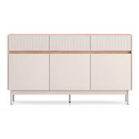 KOMODA Dunea kašmírově šedá/dekor dubu 154 cm - šedohnědá, kov/kompozitní dřevo (154/85/40cm) - Selsey