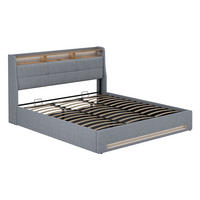 ČALOUNĚNÁ POSTEL Christin Šedá/dubová - šedá, kompozitní dřevo - VitaliSpa