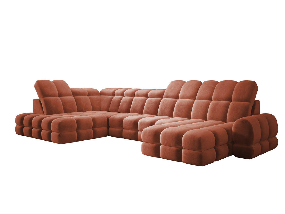 ECKSOFA TOLLO Salvador-stoff U-form 400x217x105 cm rustikal - Wildeiche, Holz/Textil (400/217cm) - DomoHome