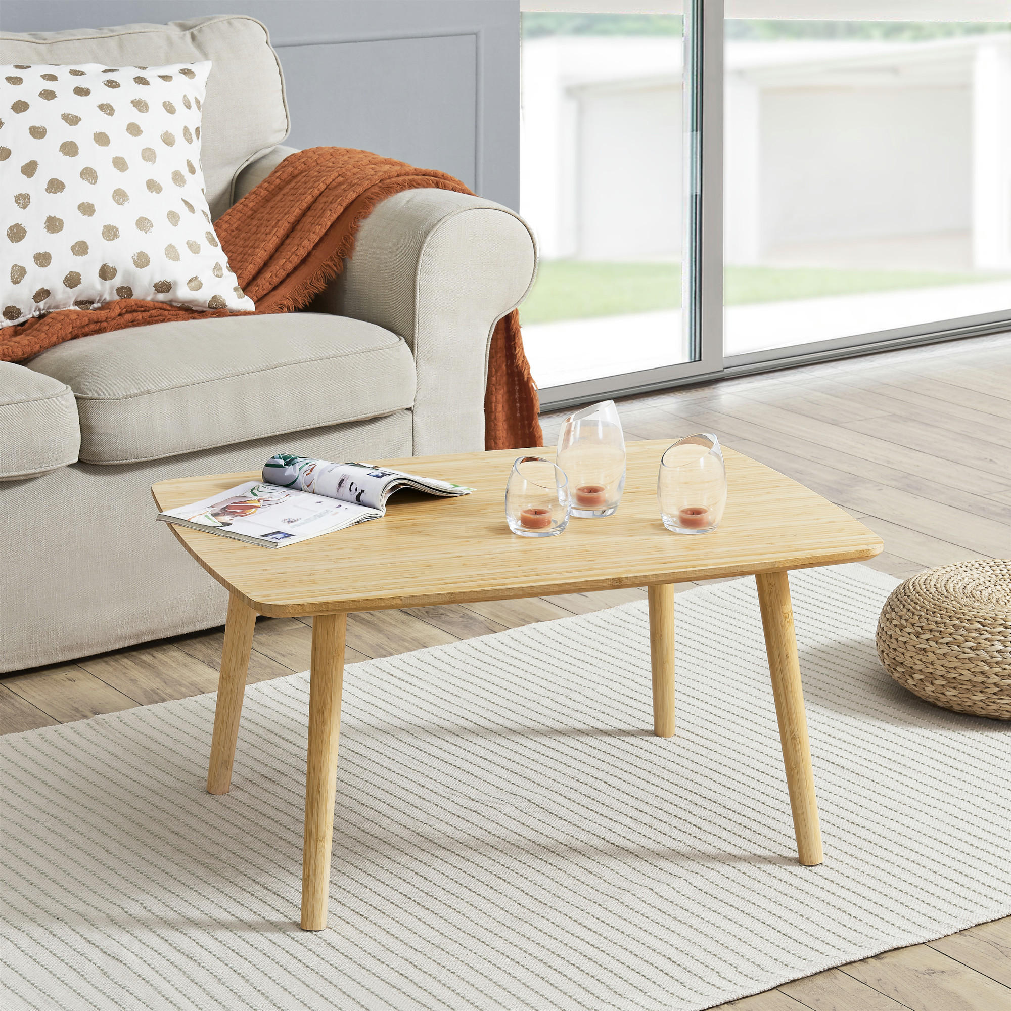 COUCHTISCH Nurmijärvi 80/60/40 - Beige, Naturmaterialien (60/80/40cm) - [en.casa]