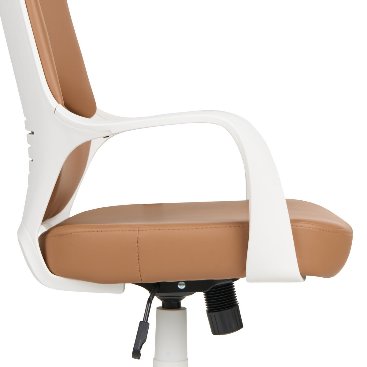 BÜROSTUHL Kunstleder Sandbeige Delight - Sandfarben, Textil (64/116/64cm) - Beliani