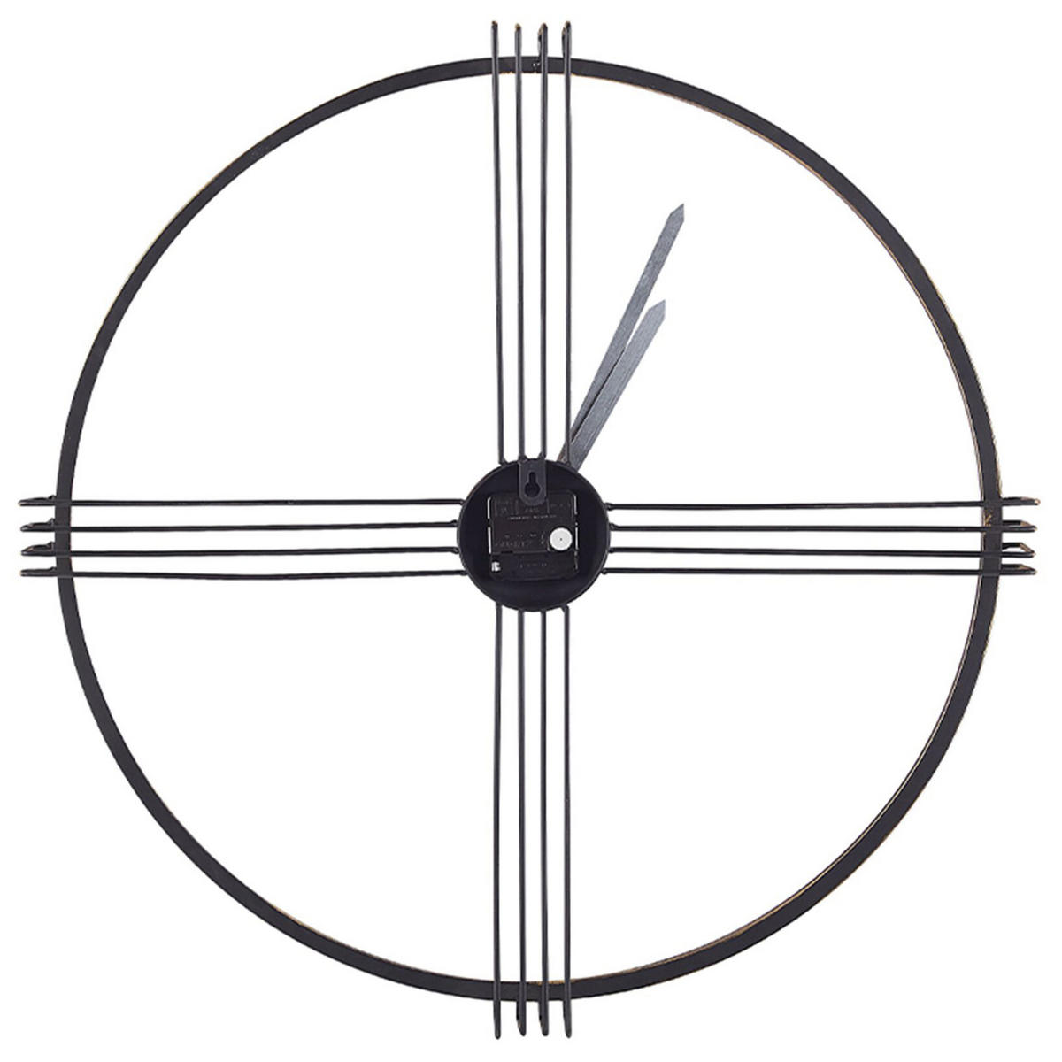 WANDUHR Metall gold/schwarz Ascona - Goldfarben, Metall (64/64/6cm) - Beliani