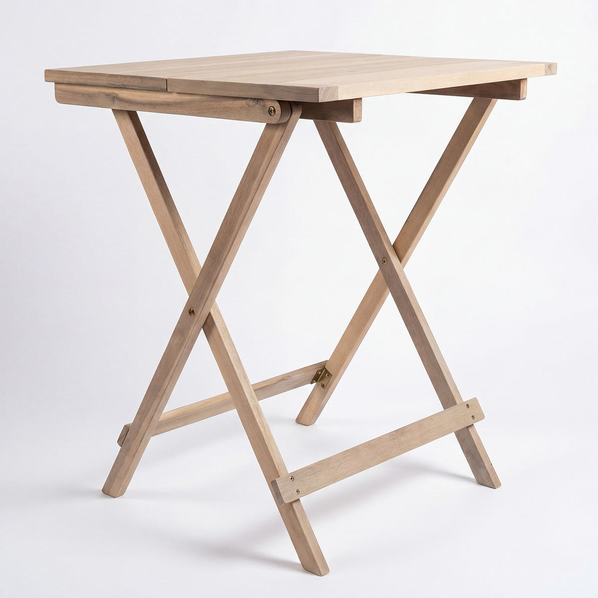 BALKONSET - 3-teilig - Akazie massiv / Nylon - Braun - Akaziefarben, Holz/Textil - home24