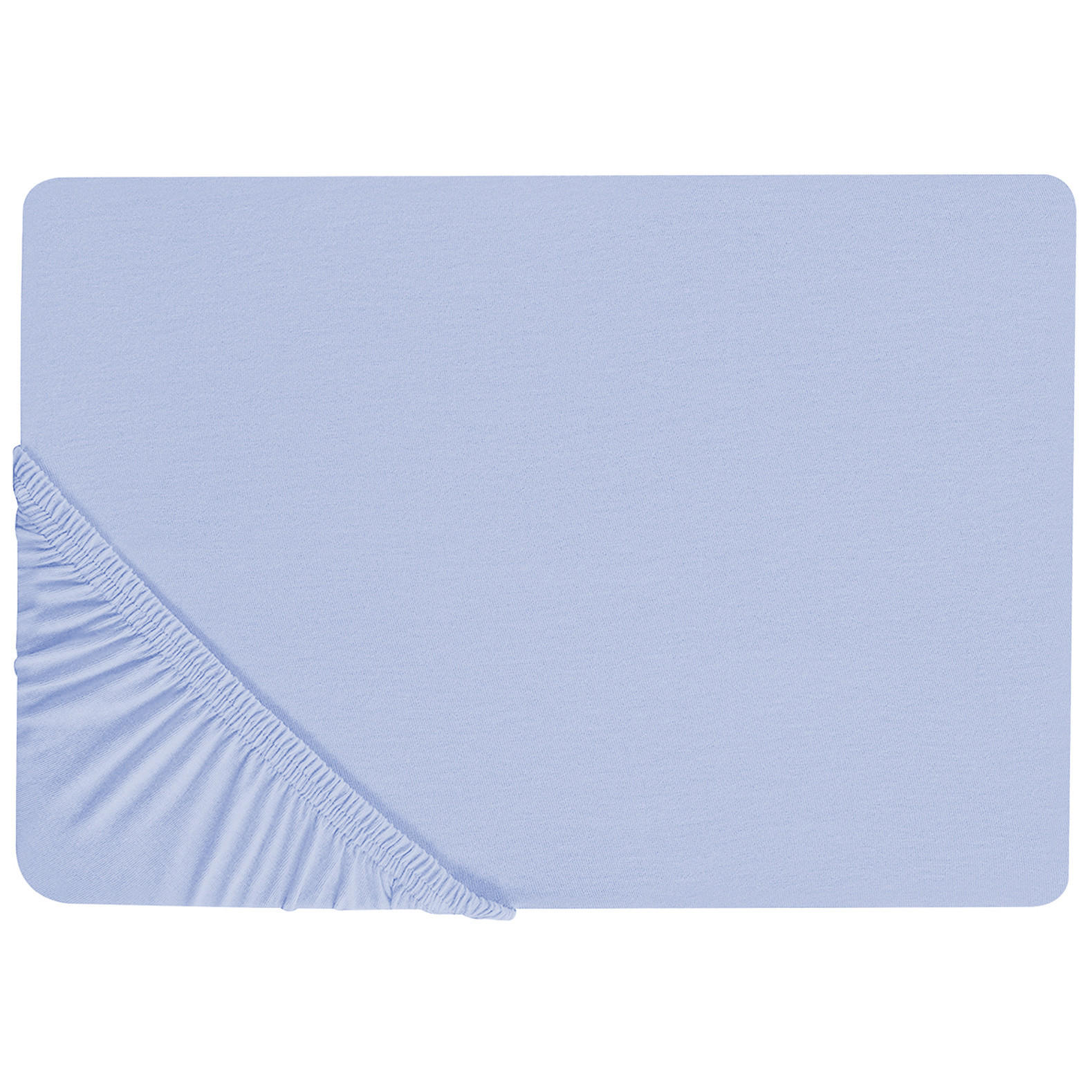 SPANNBETTLAKEN 160/200 cm Baumwolle Hellblau Janbu - Hellblau, Textil (160/200cm) - Beliani